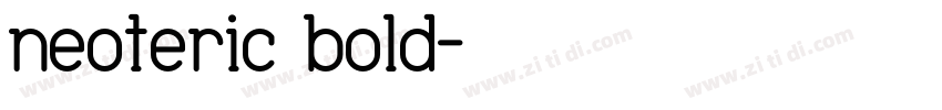 neoteric bold字体转换